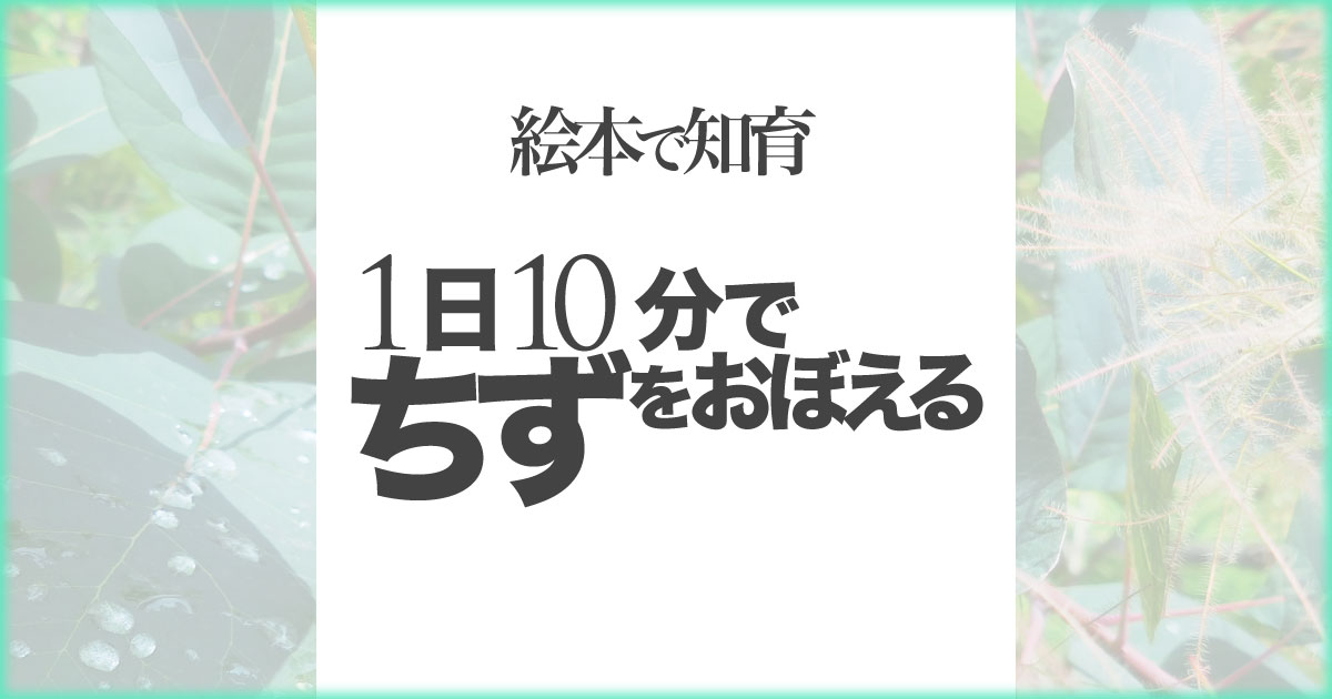 いなちさブログ【絵本で知育】1日10分でちずをおぼえる