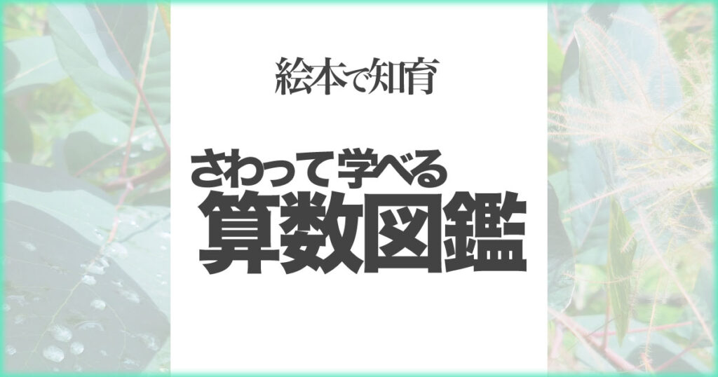 いなちさブログ【絵本で知育】さわって学べる算数図鑑